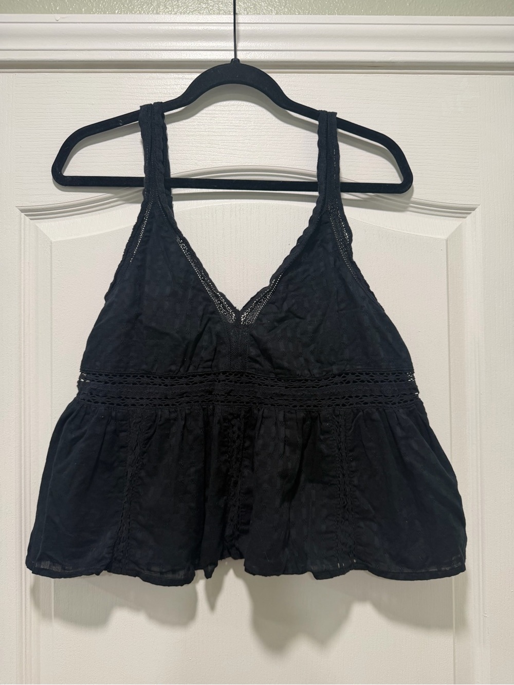 American Eagle Boho Cotton Crochet Lace Tank
